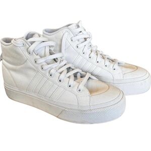 Adidas Bravada 2.0 Mid Platform High-Top Sneakers White Women’s Size 10